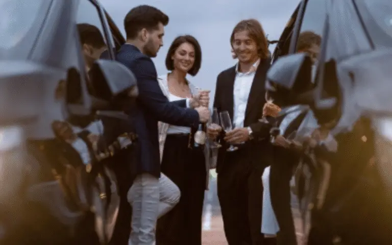 Luxury black limousine service in Fairfield, VA for weddings, airport transfers, and events