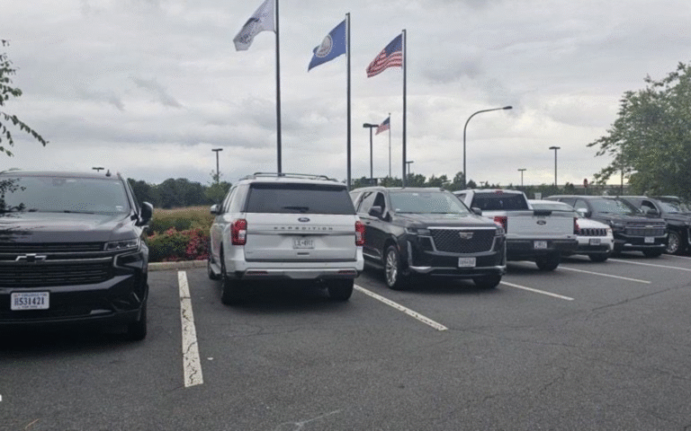Luxury black car for meeting transportation